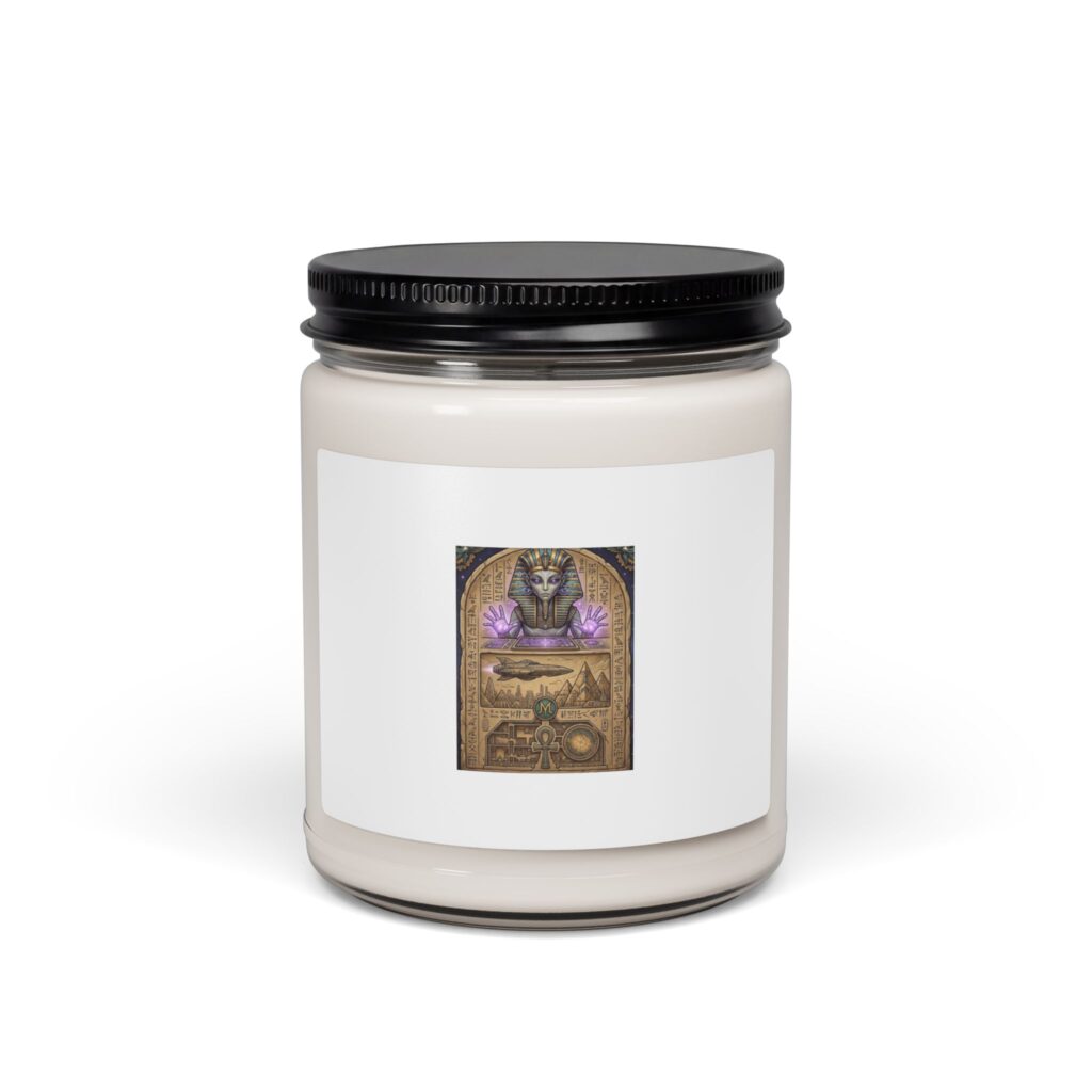 Mystic Sphinx Soy Candle — 9oz Scented Jar with Arcane Alchemy Design
